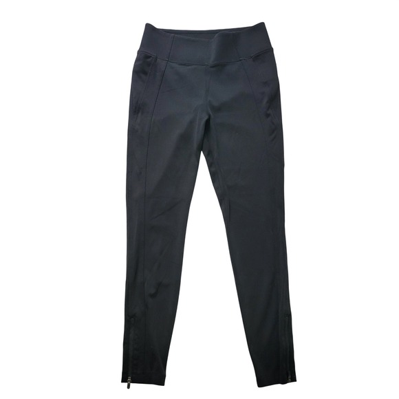 Athleta Pants - Athleta Size M Black Zip‎ Ankle Athletic Leggings Pants Delancey Tight